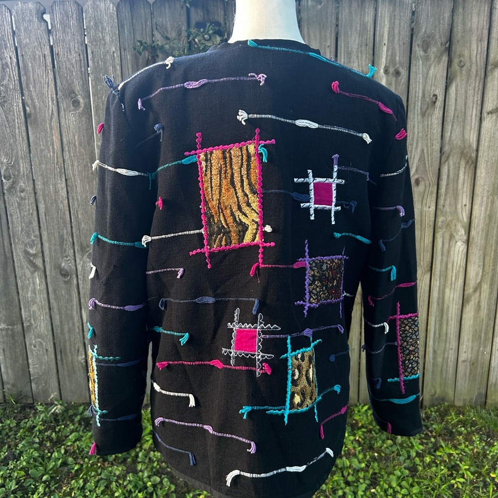 Colorful Patterned Button-Up Jacket - image 2